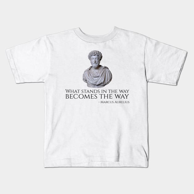 Marcus Aurelius Philosophy Stoicism Motivating Ancient Rome Kids T-Shirt by Styr Designs